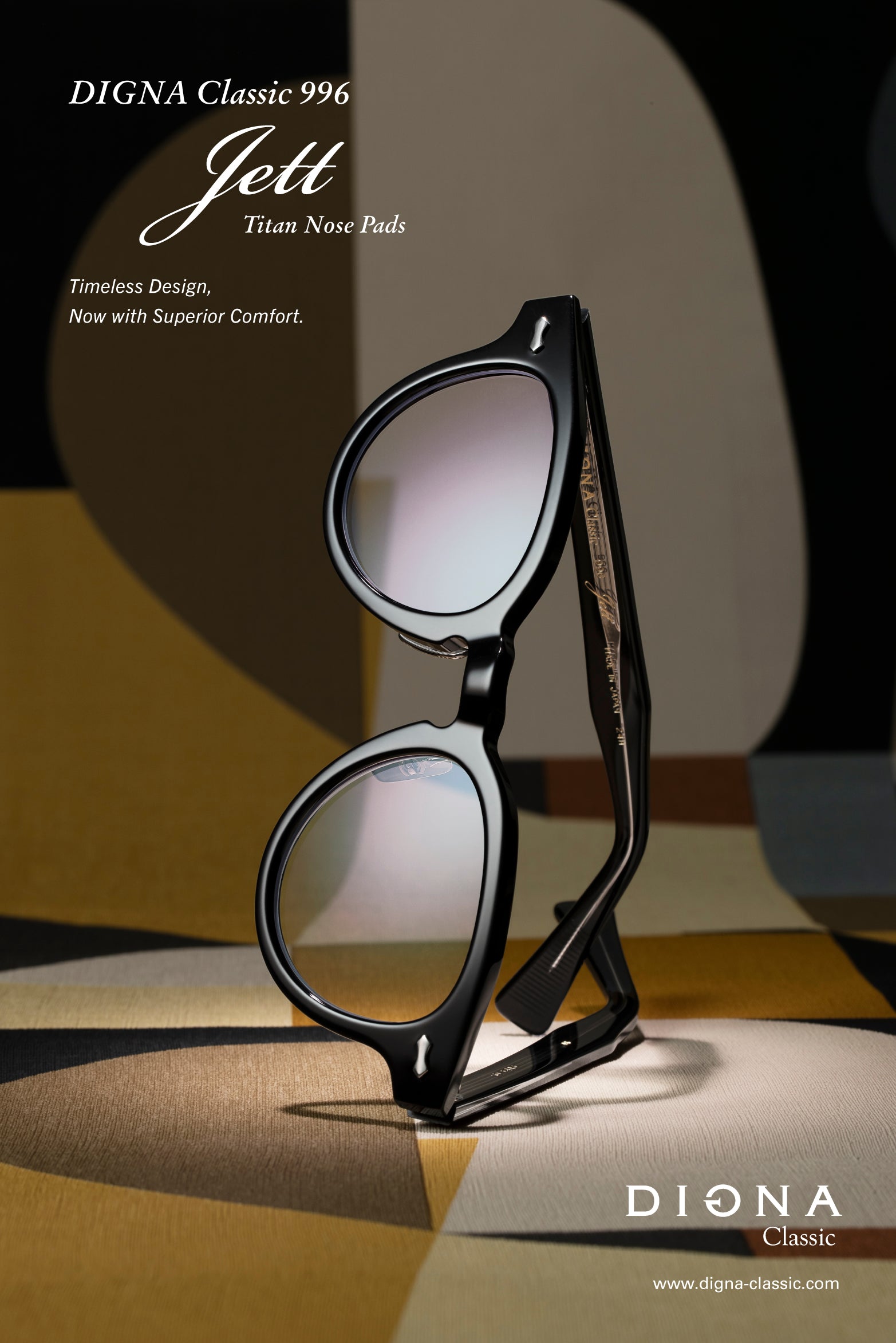 DIGNA Classic 996 Jett Titan メガネ DIGNA Classic 996 Jett Titan Nose Pads